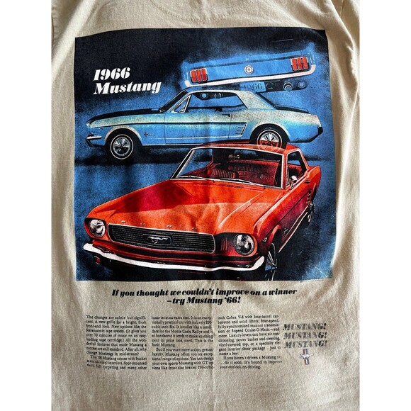 Ford Mustang 1966 ‘66 Vintage Graphic T-Shirt Racing Car Adult Medium Unisex - Picture 7 of 8